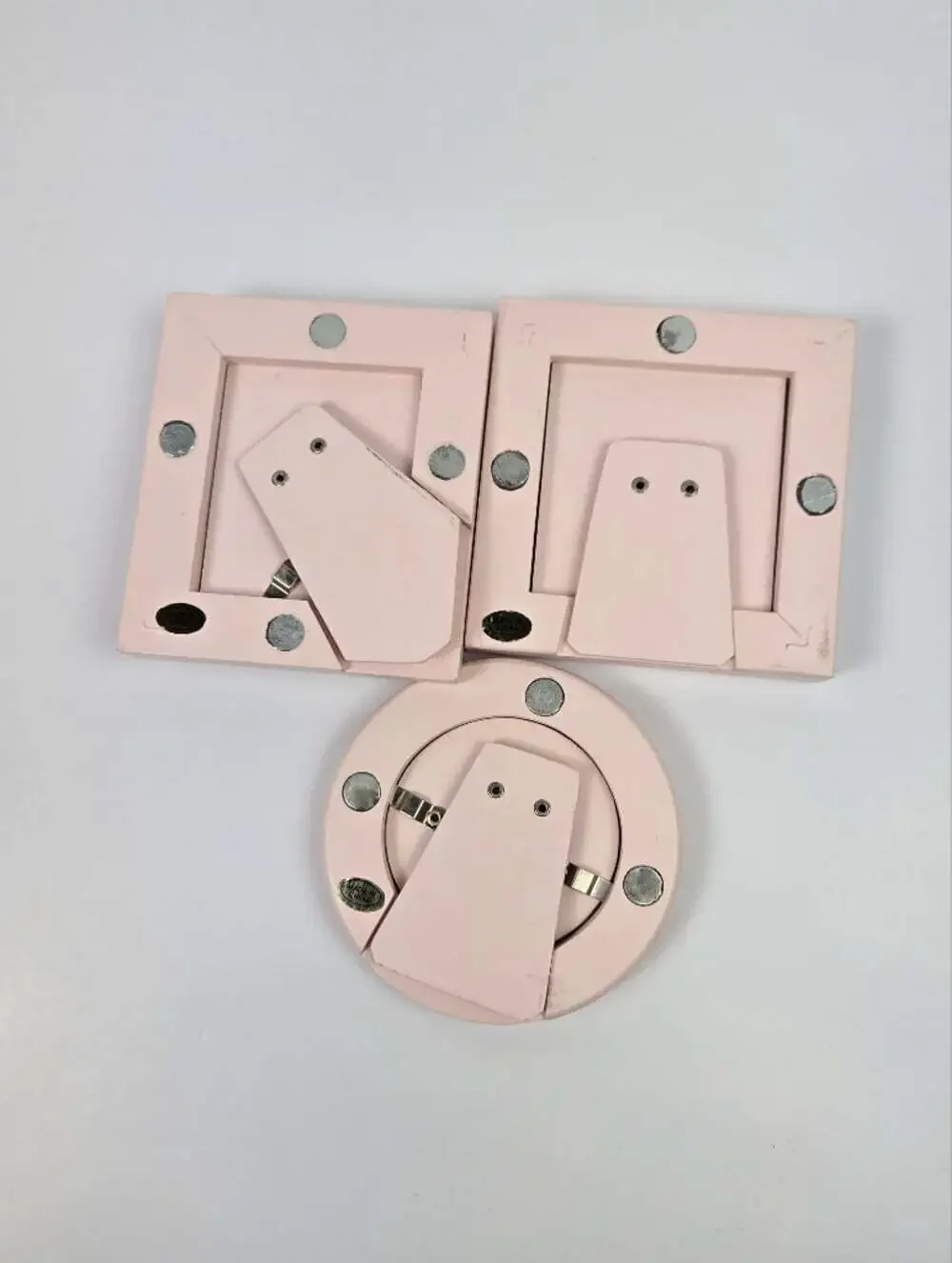 Pottery Barn Kids Pink Magnetic Picture Frames Set of 3 Shabby Chic Floral